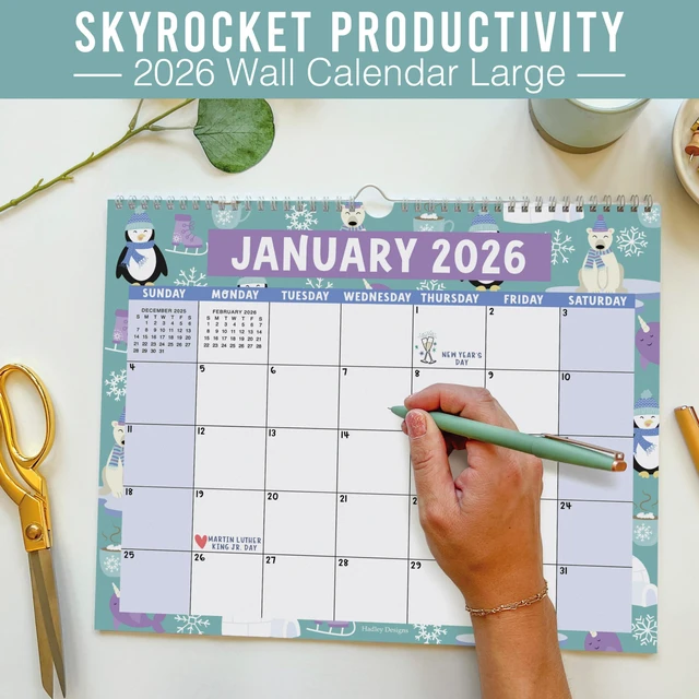 Alt view image 6 of 7 - 2026 Calendar Wall - 2026 Wall Calendar Large for School, Home & Office 18-Month Hanging Calendars, Academic Monthly Calendar from January 2026 to June 2027, Back to School Teacher Gifts