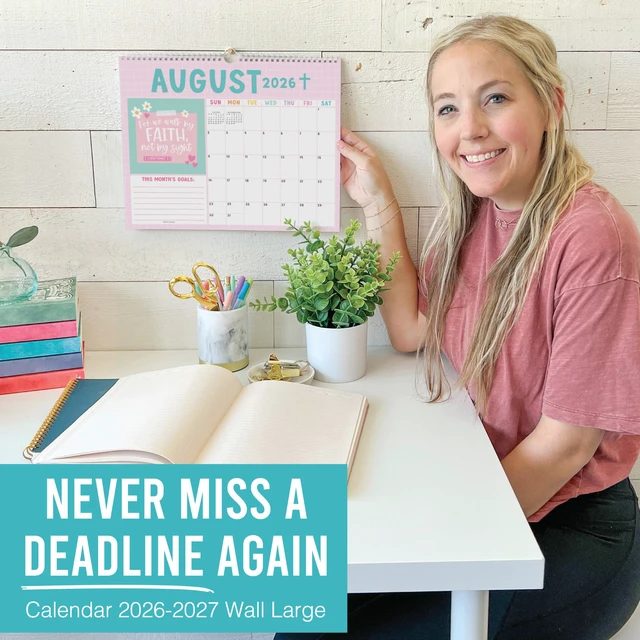 Alt view image 7 of 7 - 2026 Calendar Wall - 2026 Wall Calendar Large for School, Home & Office 18-Month Hanging Calendars, Academic Monthly Calendar from January 2026 to June 2027, Back to School Teacher Gifts