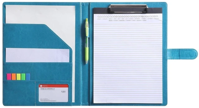 Main image of Resume Folder Clipboard Holder Letter Size A4 Legal Pad, Portfolio Pad Folio Document Organizer for Interview & Business (Turquoise)