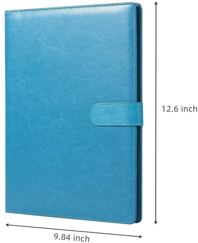 Alt view image 2 of 7 - Resume Folder Clipboard Holder Letter Size A4 Legal Pad, Portfolio Pad Folio Document Organizer for Interview & Business (Turquoise)