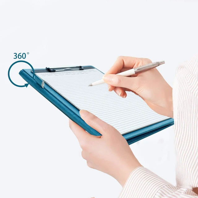 Alt view image 6 of 7 - Resume Folder Clipboard Holder Letter Size A4 Legal Pad, Portfolio Pad Folio Document Organizer for Interview & Business (Turquoise)