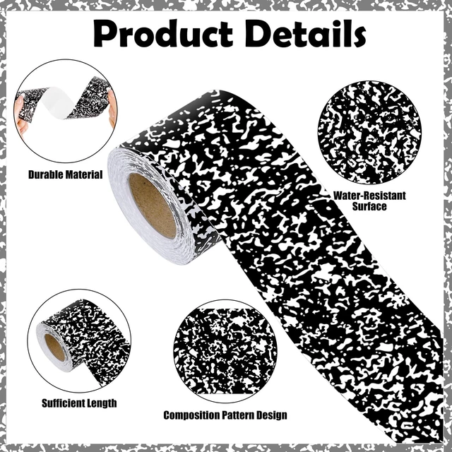 Alt view image 3 of 7 - 3 Rolls 98.4 ft Composition Bulletin Board Borders Straight Border Trims Black and White Composition Decorative Classroom Rolled Bulletin Border Trim for Back to School Blackboard Decor