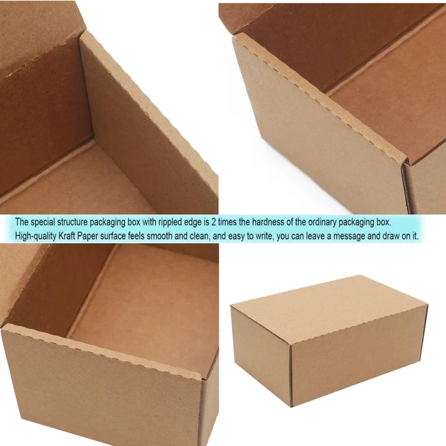 Alt view image 3 of 7 - 10 Pack Small Shipping Boxes for Packaging & Shipping 9x6x2'' (inner size) Corrugated Cardboard Boxes for Craft Packing, Recycle Boxes for Online Business, Mailer, Gift Shipping, Jewelry Box