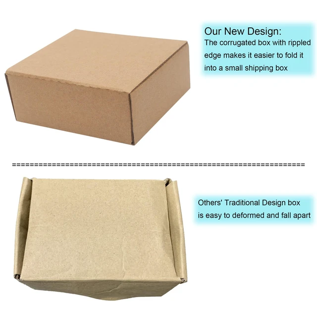Alt view image 6 of 7 - 10 Pack Small Shipping Boxes for Packaging & Shipping 9x6x2'' (inner size) Corrugated Cardboard Boxes for Craft Packing, Recycle Boxes for Online Business, Mailer, Gift Shipping, Jewelry Box