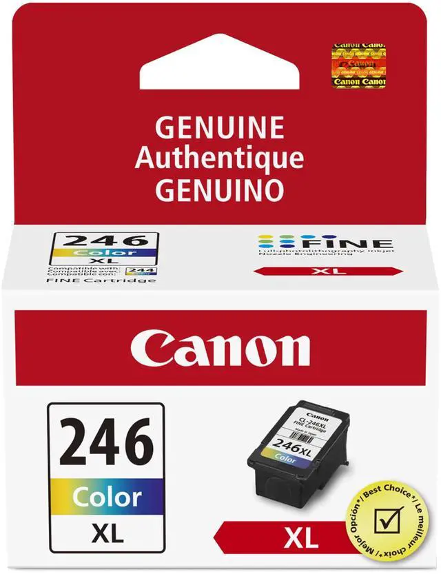Main image of CL-246 XL Genuine Color Ink Cartridge, Compatible with iP2820, MG2420/2924/2920/3020/2522/2525, MX492, TS3120/302/302a/202/202a/4520/3320