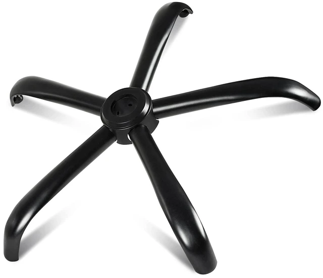 Main image of Heavy Duty Office Chair Base Replacement, 2500 Lbs, 28"(70 cm), Metal Desk Chair Base Replacement Parts with Universal Gas Cylinder Hole and Casters Sockets, Matte Black