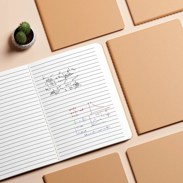 Alt view image 5 of 7 - Large College Ruled Notebook Journals Bulk with Thick Lined Paper, 60 Pages, 8.5x11 inch, Composition Diary Subject Notebooks Planner for Travelers Students Office, Kraft Journal Set, 12 Pack