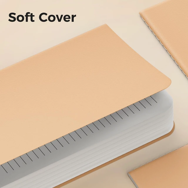 Alt view image 3 of 7 - Large College Ruled Notebook Journals Bulk with Thick Lined Paper, 60 Pages, 8.5x11 inch, Composition Diary Subject Notebooks Planner for Travelers Students Office, Kraft Journal Set, 12 Pack