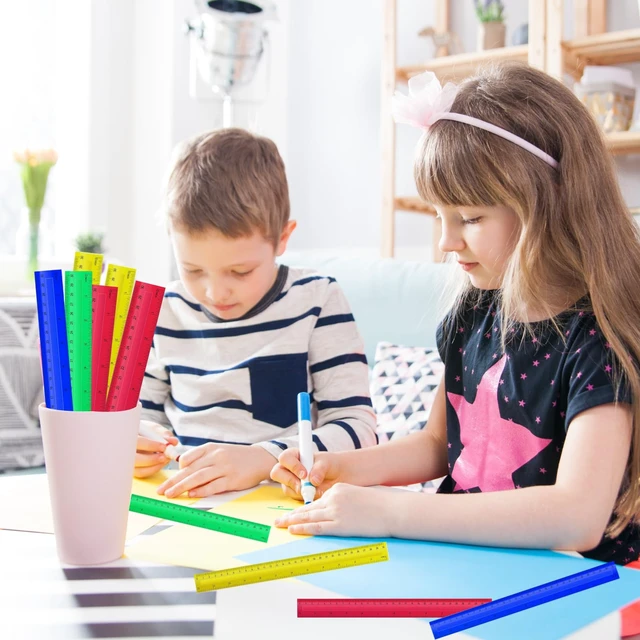 Alt view image 4 of 6 - 360 Pcs 12 Inch Plastic Rulers Bulk Kid Ruler for School Back to School Supplies, Flexible Assorted Color Ruler with Centimeters and Inches for Students School Education (360)
