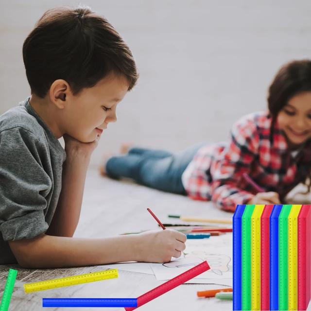 Alt view image 6 of 6 - 360 Pcs 12 Inch Plastic Rulers Bulk Kid Ruler for School Back to School Supplies, Flexible Assorted Color Ruler with Centimeters and Inches for Students School Education (360)