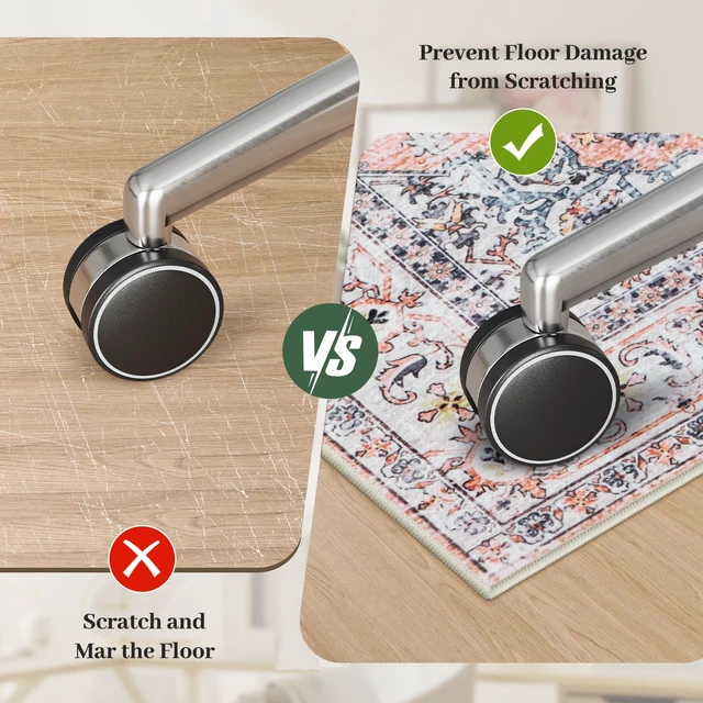 Alt view image 2 of 7 - 48"x60" Office Chair Mat for Hardwood Floor, Floor Mat for Office Chair, Boho Under Desk Rug, Office Rugs for Rolling Chairs, Anti-Slip Desk Chair Mat for Hardwood, Terracotta