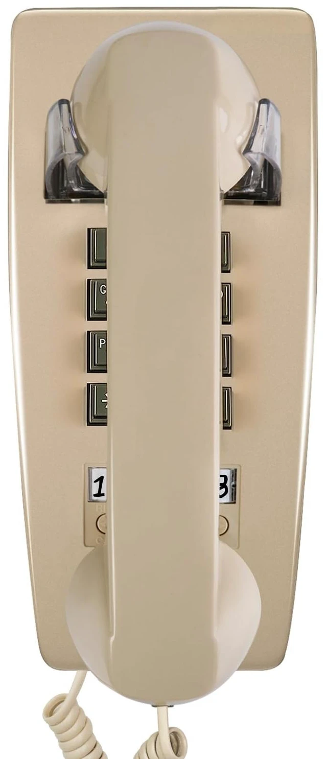 Main image of Retro Wall Phones for Landline with Loud Mechanical Ringer Vintage Wall Mount Phone with Volume Adjustable Old Fashioned Corded Landline Telephone for Home School Hotel Office, Beige