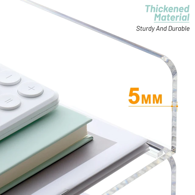 Alt view image 6 of 7 - Paper Organizer Letter Tray, 4-Pack Acrylic File Organizer, Clear Stackable Desk Organizers, Paper Trays, Workspace Office Supplies Organizers for Office Classroom Home,12.4 x 8.86 x 10.4 in