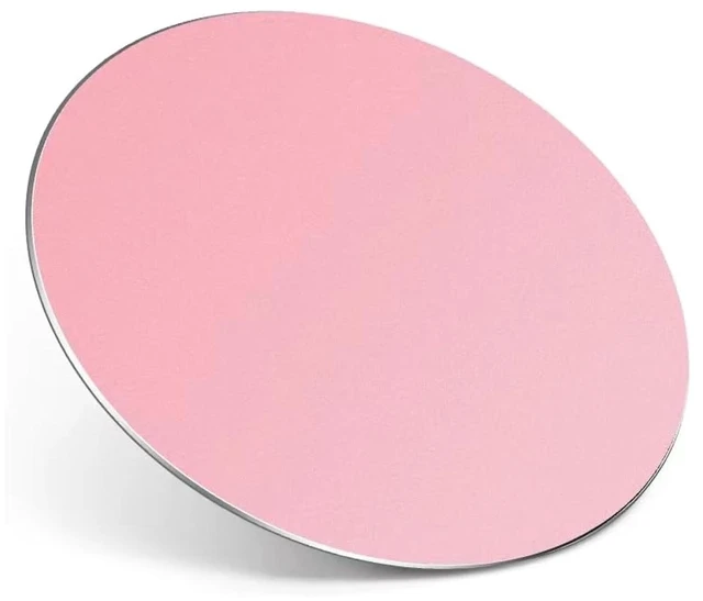Main image of Metal Aluminum Mouse Pad, Thin Hard Mousepad 7.87 * 7.87 Round Pink Rigid Mouse Pad for Desk Double Sided Waterproof Fast Accurate Control Mousepad for Laptop, Computer and PC, Office Travel