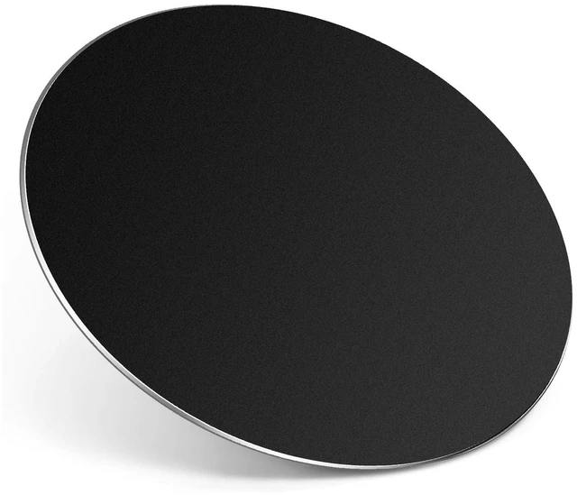 Main image of Metal Aluminum Mouse Pad Thin Hard Mousepad 7.87 * 7.87 Round Black Mouse Pad for Magic Mouse & Pro/Air Double Sided Waterproof Fast Accurate Control Mousepad for Laptop, Computer PC, Office