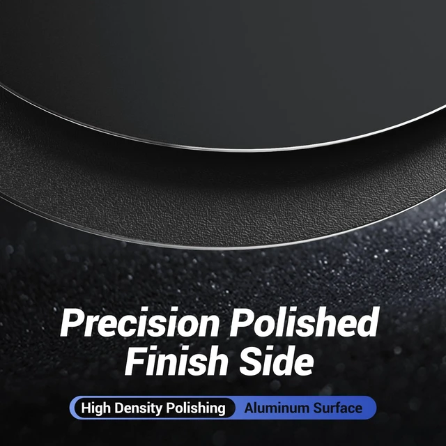 Alt view image 3 of 7 - Metal Aluminum Mouse Pad Thin Hard Mousepad 7.87 * 7.87 Round Black Mouse Pad for Magic Mouse & Pro/Air Double Sided Waterproof Fast Accurate Control Mousepad for Laptop, Computer PC, Office