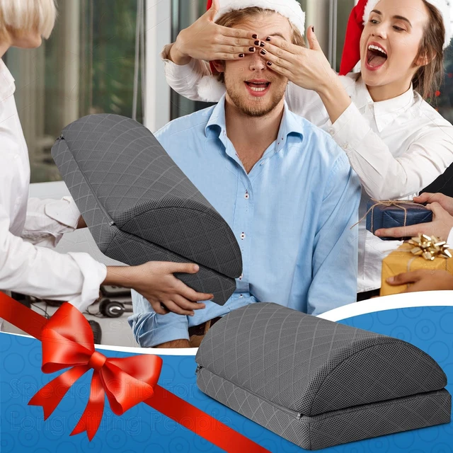 Alt view image 7 of 7 - Foot Rest for Under Desk at Work, Grey-20 in 2-Height Adjustable Foot Stool for Office and Home, Office Desk Accessories, Ergonomic Foot Support