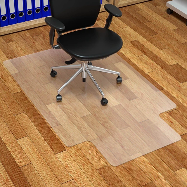Main image of Chair Mat for Hardwood Floor, 30" x 48" Clear Anti-Slip Computer Desk Chair Floor Mat, Easy Glide, Transparent Mats for Office, Home and Gaming Floors (with Lip)