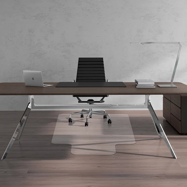 Alt view image 3 of 7 - Chair Mat for Hardwood Floor, 30" x 48" Clear Anti-Slip Computer Desk Chair Floor Mat, Easy Glide, Transparent Mats for Office, Home and Gaming Floors (with Lip)