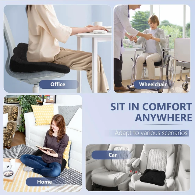Alt view image 7 of 7 - Thicken 19.7in Seat Cushion Gel, Large Cooling Seat Cushion for Long Sitting, Cushion for Wheelchair, Pressure Relief Cushion Seat for Office Chair, Chair Seat Pads for Car Desk Chair Kayak Stadium