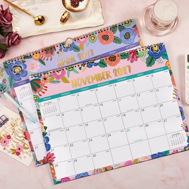 Alt view image 2 of 7 - 2027 Calendar - Wall Calendar 2027, 14.8'' x 11.5'' Jan. 2027 - Dec. 2027, Large Blocks, 2027 Wall Calendars with Julian Dates, Thick Paper