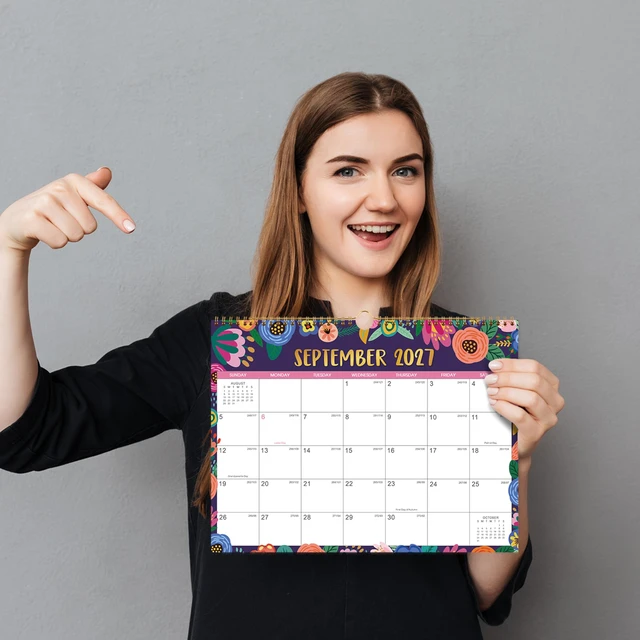 Alt view image 7 of 7 - 2027 Calendar - Wall Calendar 2027, 14.8'' x 11.5'' Jan. 2027 - Dec. 2027, Large Blocks, 2027 Wall Calendars with Julian Dates, Thick Paper