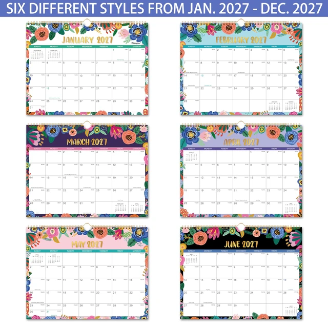 Alt view image 6 of 7 - 2027 Calendar - Wall Calendar 2027, 14.8'' x 11.5'' Jan. 2027 - Dec. 2027, Large Blocks, 2027 Wall Calendars with Julian Dates, Thick Paper