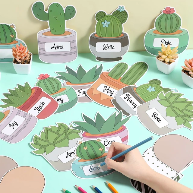 Alt view image 4 of 6 - Plant Bulletin Board Set Let's Grow Together Cutout Greenery Classroom Decor Let's Grow Together Potted Tree Paper Cutout Back to School Door Wall Elementary Preschool Teacher