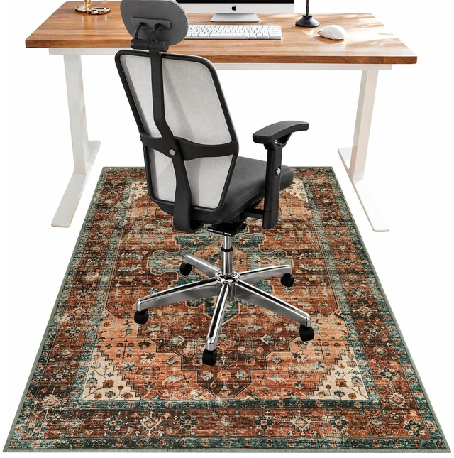 Main image of Office Chair Mat for Hardwood Floor/Tile Floor, 36"X 48" Desk Chair Mat for Hard Floors, Under Desk Rug Protector for Rolling Computer Gaming Chairs, Anti Slip Machine Wash Low Pile Carpet