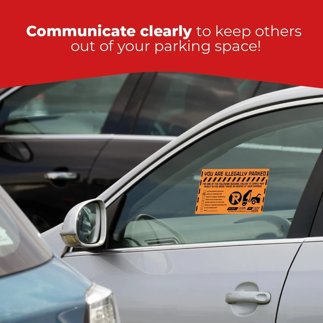 Alt view image 6 of 7 - Parking Violation Stickers Hard to Remove, Orange Multi Reason, 8x5 100 pk