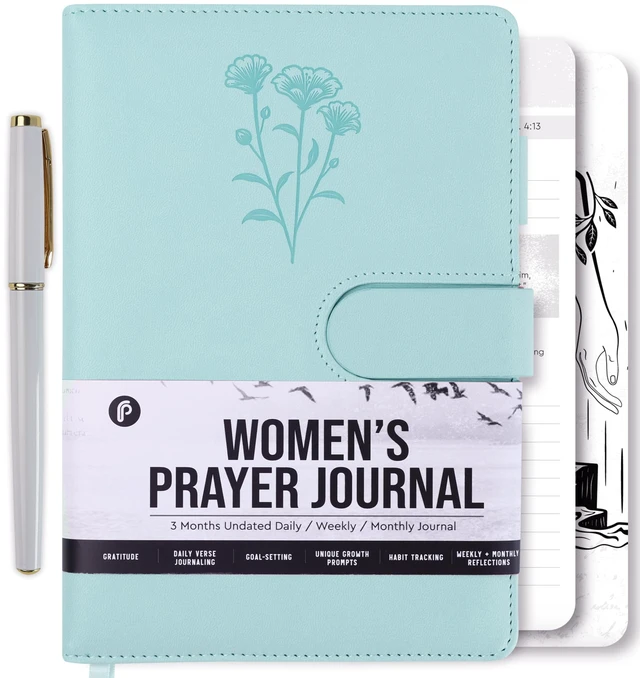 Main image of Leather Christian Prayer Journal for Women All Year Bible Journal Daily Gratitude Scripture Notebook Devotionals for Women & Bible Notebook Journaling Inspirational Religious Gifts