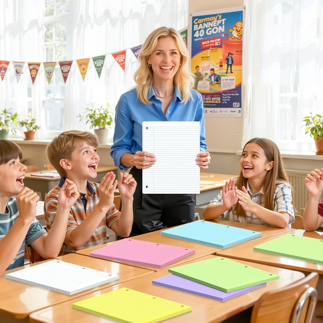 Alt view image 4 of 7 - 720 Sheets Loose Leaf Paper College Ruled, 8x10.5 Colored Notebook Paper 3 Hole Punched Lined Paper, 3 Ring Binders Notepad, 10-1/2" X 8 Filler Notebook Paper, Writing Paper Pads, School Supplies