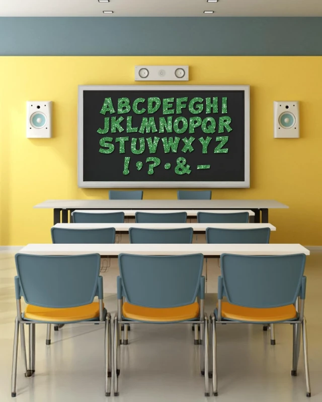 Alt view image 5 of 7 - 154 Pcs Large 7" Glitter Bulletin Board Letters for Classroom Cut Out Letters for Bulletin Board Decorations, Poster Board Letters Alphabet Cutouts for Classroom Wall Decor (Green)