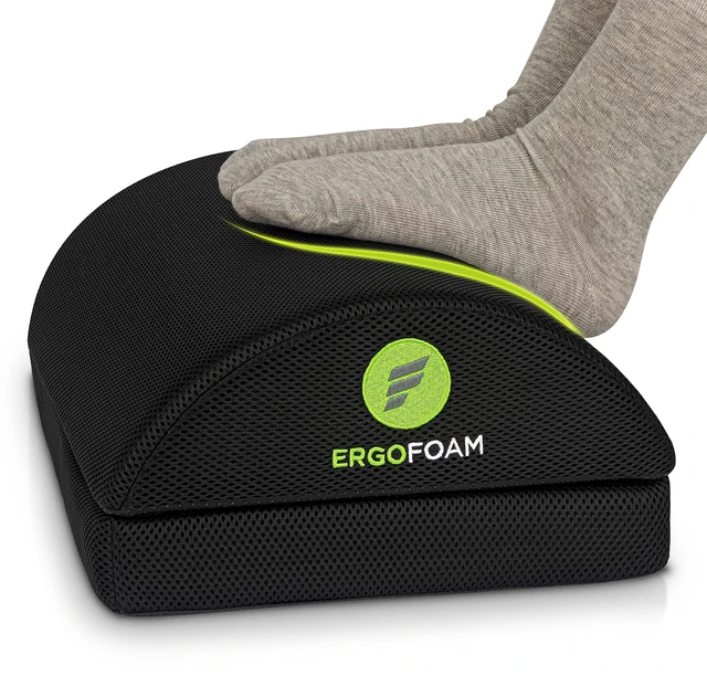 Main image of Foot Rest for Under Desk at Work - Chiropractor Endorsed 2in1 Adjustable Premium Under Desk Footrest - Ergonomic Desk Foot Rest with High-Density Compression-Resistant Soft Foam (Black, Mesh)