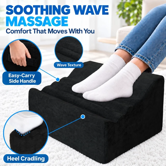 Alt view image 4 of 6 - Under Desk Foot Rest, Ergonomic Foot Stool for Office and Home (Black)