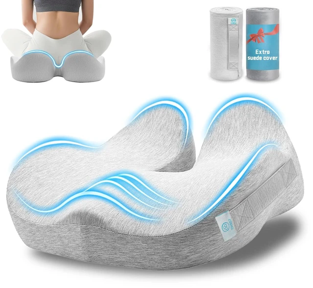 Main image of Seat Cushion,Ergonomic Chair Cushions for Sit Bone Tailbone Pain Relief,Sciatica & Back Support,Memory Foam Butt Pillow for Office,Car,Home,Gaming,Wheelchair