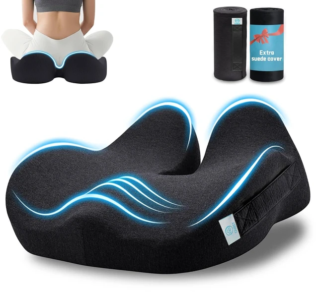 Main image of Seat Cushion,Ergonomic Chair Cushions for Sit Bone Tailbone Pain Relief,Sciatica & Back Support,Memory Foam Butt Pillow for Office,Car,Home,Gaming,Wheelchair