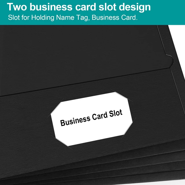 Alt view image 4 of 7 - 2 Pocket Folders, 100 Pack, Black Paper File Folders with Pockets Two Pocket Folders, Fit Letter Size Paper, for School, Office, Home, Business