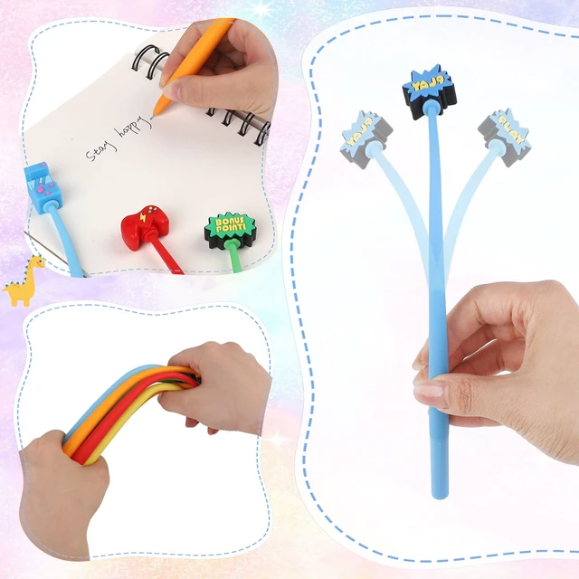 Alt view image 5 of 7 - 30 PCS Video Game Party Favors, Cute Pens Game Gifts Black ink, soft silicone toppers, Prize kids for classroom rewards, boy birthday party favors