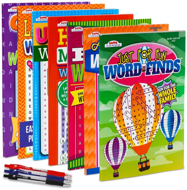 Main image of 7-Pack 550+ Large WordSearch Puzzle Books for Adults, Aging Seniors Brain Stimulation Giant Print Words Activity Books (Pack Bulk), Paperback - 8x10