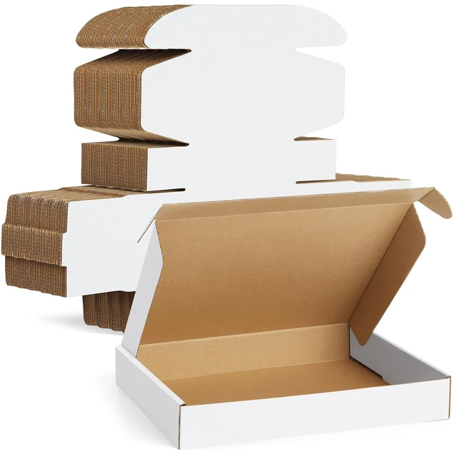Main image of 13x10x2 Shipping Boxes Medium for Small Business, 30 Pack, White Quick Fold Cardboard Boxes, Tab Locking Shoe Boxes for Shipping, Easy Assemble Mailing Boxes, Shape Well Boxes for Packaging