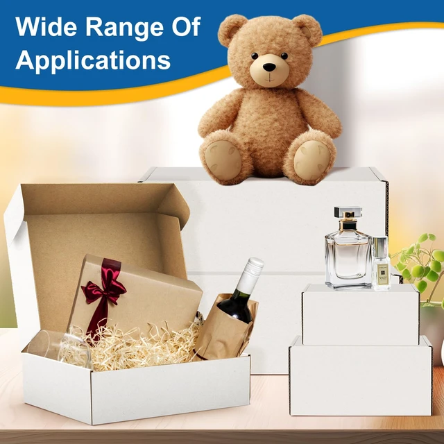Alt view image 6 of 7 - 30 Pack 11x8x2 White Shipping Boxes for Small Business, Gifts Easy Assemble Small Shipping Mailers Cute Easy Fold Small Boxes for Shipping Book Cardboard Boxes Packing Boxes Mailing Boxes