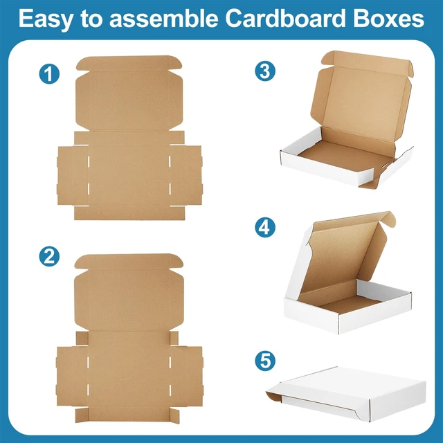 Alt view image 7 of 7 - 30 Pack 11x8x2 White Shipping Boxes for Small Business, Gifts Easy Assemble Small Shipping Mailers Cute Easy Fold Small Boxes for Shipping Book Cardboard Boxes Packing Boxes Mailing Boxes