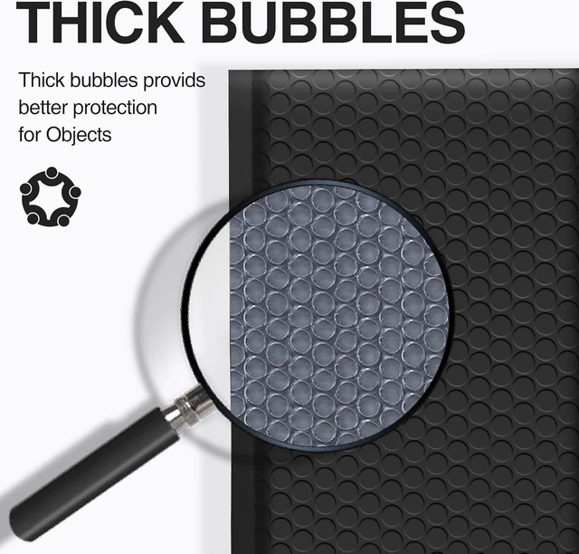 Alt view image 4 of 6 - Poly Bubble Mailers 6x10 250 Pack Usable Size 6x9 Black Waterproof Self Seal Adhesive Shipping Bags, Cushioning Padded Envelopes for Shipping, Mailing,Small Business Supplies