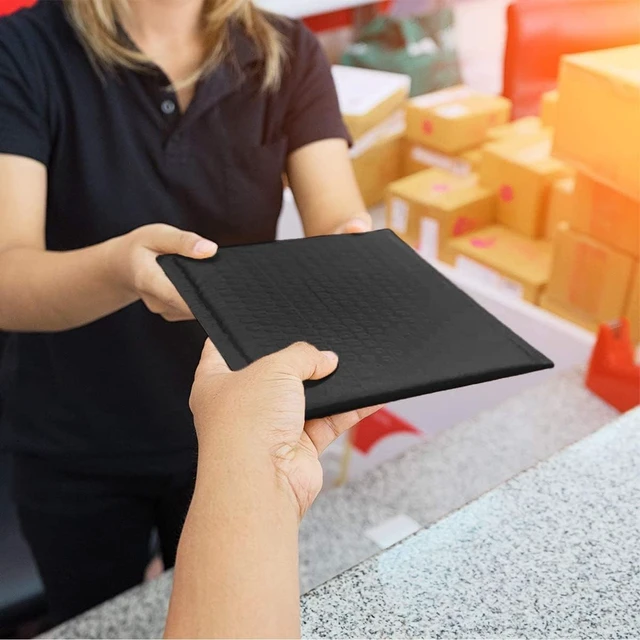 Alt view image 6 of 6 - Poly Bubble Mailers 6x10 250 Pack Usable Size 6x9 Black Waterproof Self Seal Adhesive Shipping Bags, Cushioning Padded Envelopes for Shipping, Mailing,Small Business Supplies