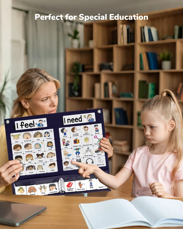 Alt view image 6 of 7 - Feelings Chart for Kids, Calm Down Corner & SEL Classroom Tool Visual emotion board with feelings and needs cards helps kids express emotions and supports SEL, autism, daycare and home