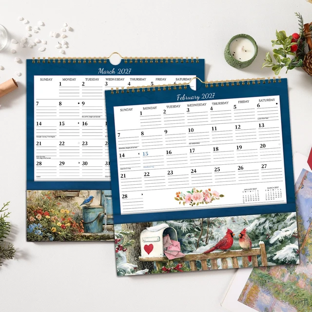 Alt view image 3 of 7 - 2027 Calendar - 2027 Wall Calendar with Pocket January 2027 to December 2027, 12'' x 12'' Monthly Calendars for Home, Office, School