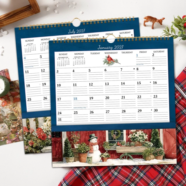 Alt view image 6 of 7 - 2027 Calendar - 2027 Wall Calendar with Pocket January 2027 to December 2027, 12'' x 12'' Monthly Calendars for Home, Office, School