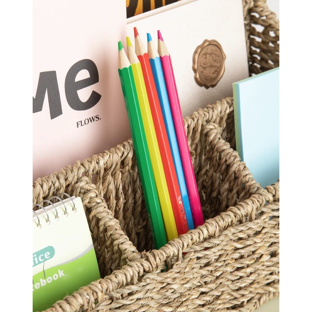 Alt view image 6 of 7 - Mail Organizer Countertops, Desk Organizer Bills Organizer, Mail Sorters Organizers, Pencil Holder Magazine File Holder, Desk Organizer and Accessories(Seagrass)