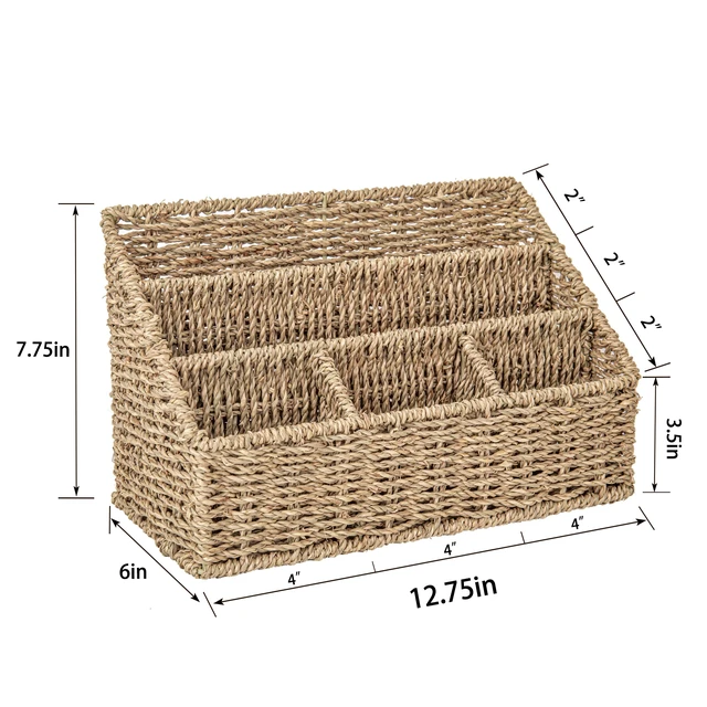 Alt view image 7 of 7 - Mail Organizer Countertops, Desk Organizer Bills Organizer, Mail Sorters Organizers, Pencil Holder Magazine File Holder, Desk Organizer and Accessories(Seagrass)